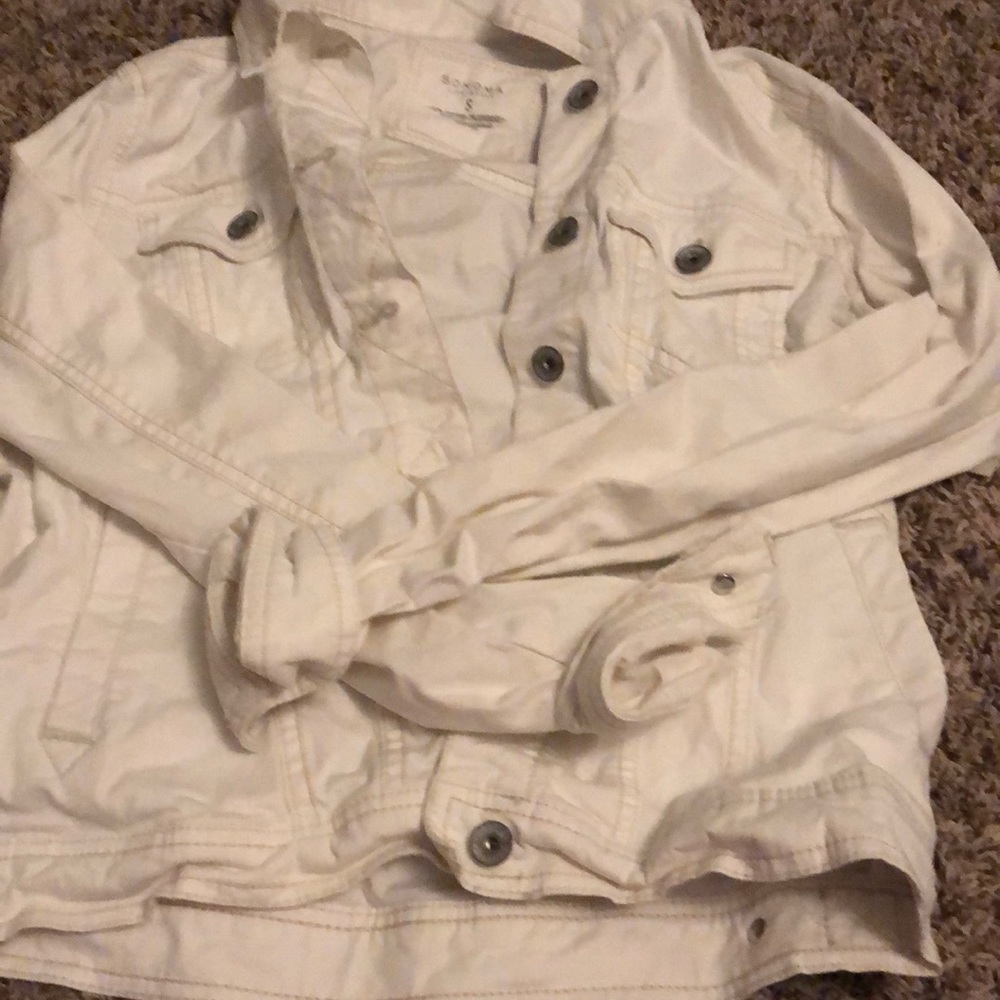 White jean jacket